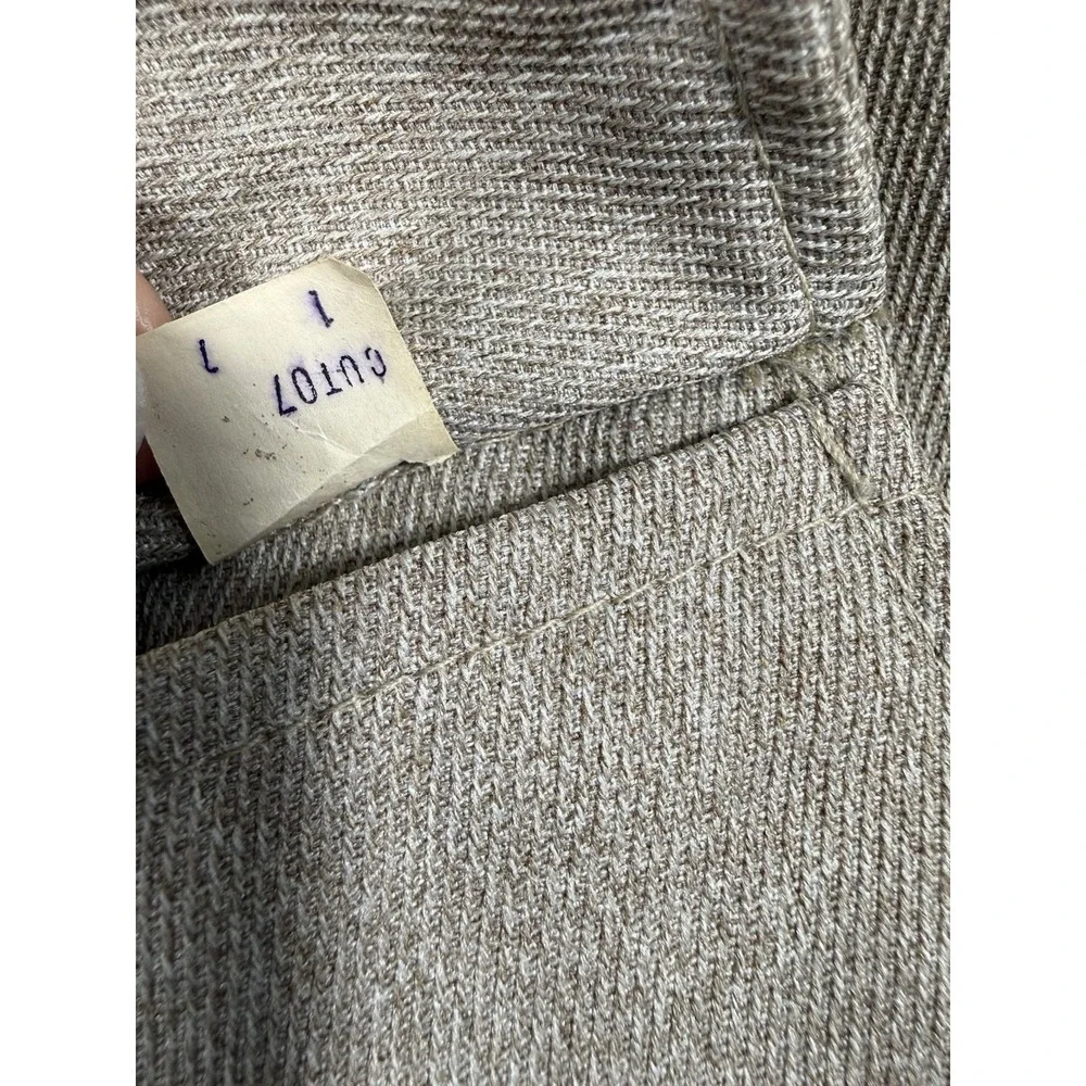 Vintage Men's Safari Field Jacket Blazer 44 Tan Elbow Patch Poly‎ Blend Ejoven